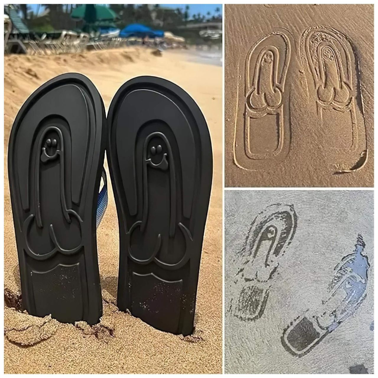 Flip-flop papucs - fütyi talppal - fekete Flip-flop papucs - fütyi talppal - fekete