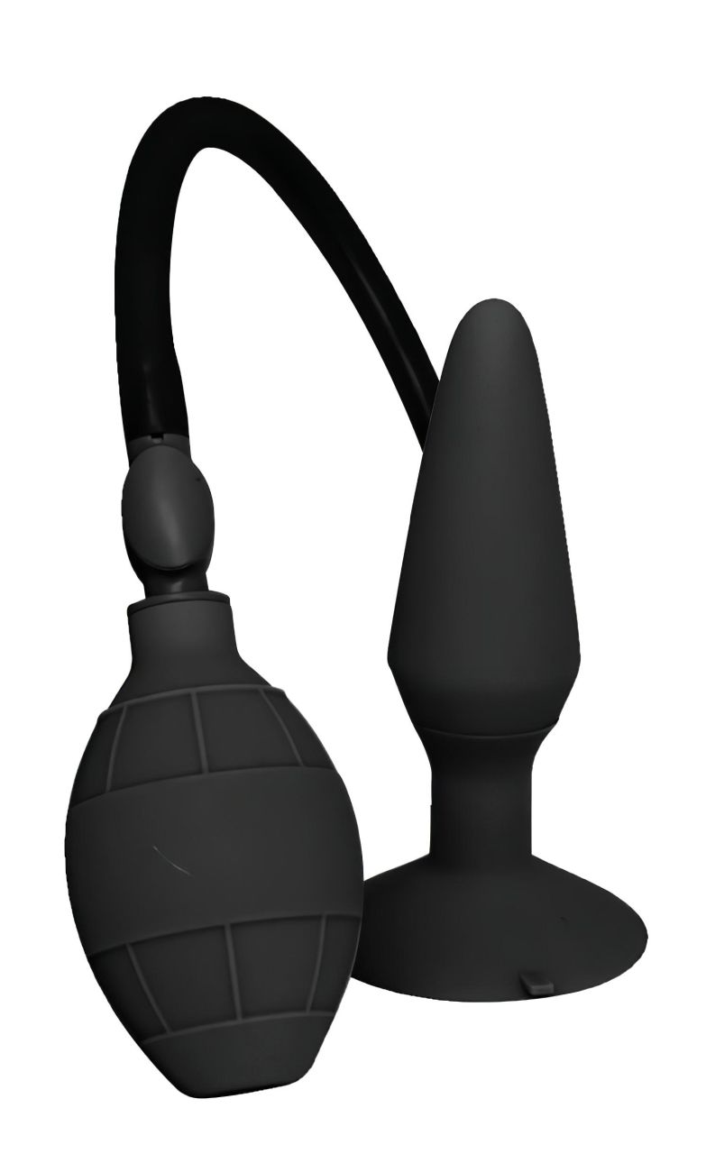 MenzStuff L - pumpálható anál plug - fekete (nagy)