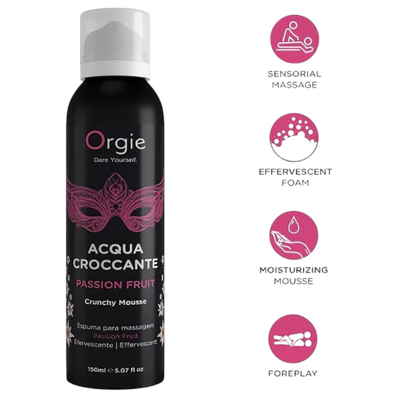 Orgie Acqua Croccante - masszázs hab - passion fruit (150ml) Orgie Acqua Croccante - masszázs hab - passion fruit (150ml)