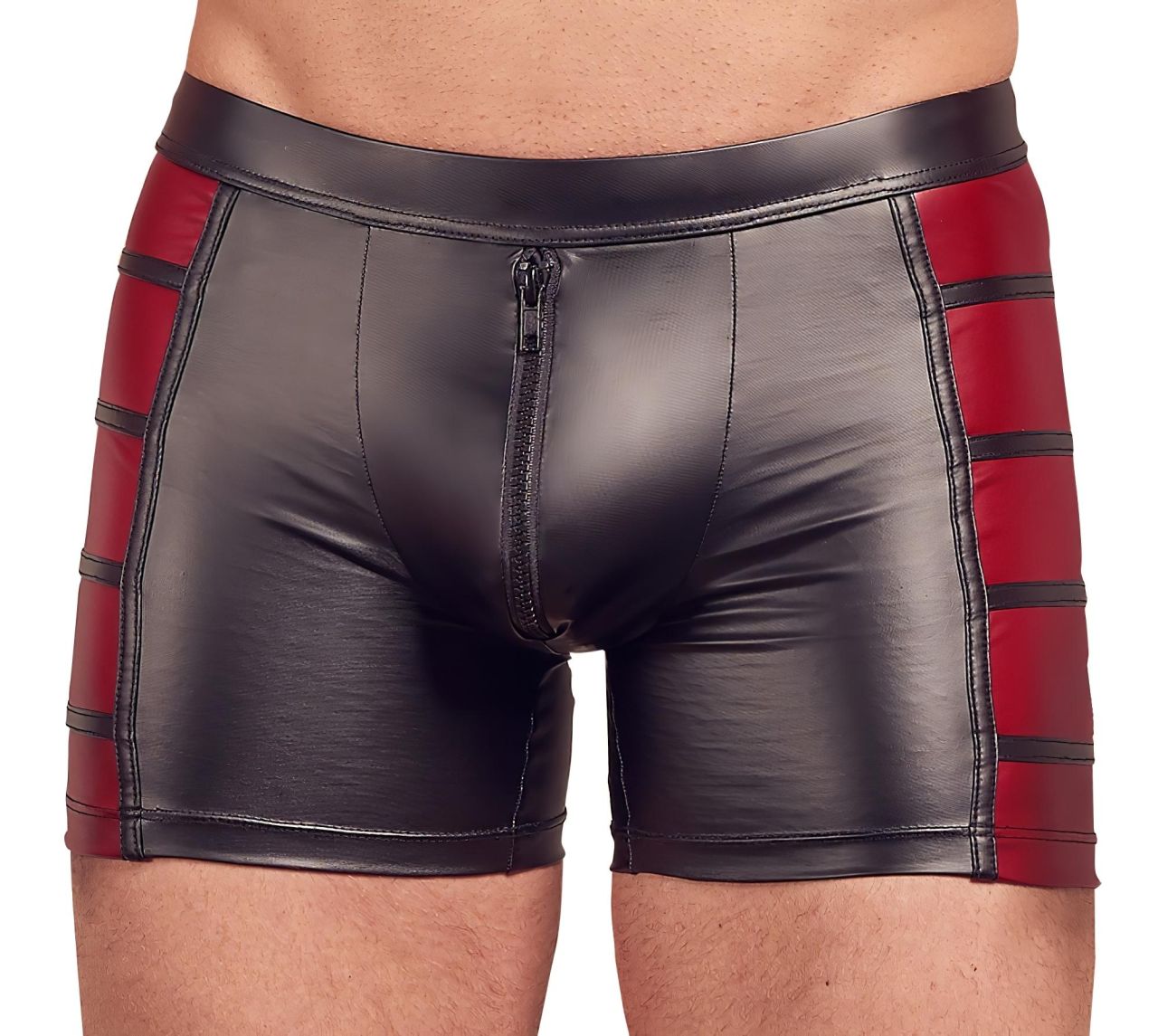 NEK - piros oldal betétes cipzáras boxer (fekete) NEK - piros oldal betétes cipzáras boxer (fekete)