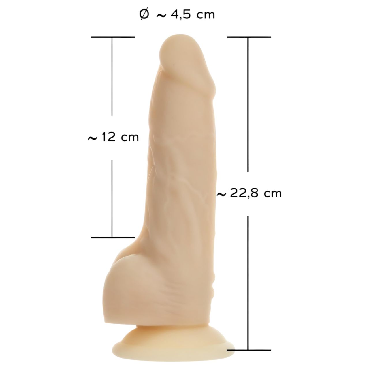 Naked Addiction Rotating 7 - forgófejes vibrátor (18cm) - natúr Naked Addiction Rotating 7 - forgófejes vibrátor (18cm) - natúr