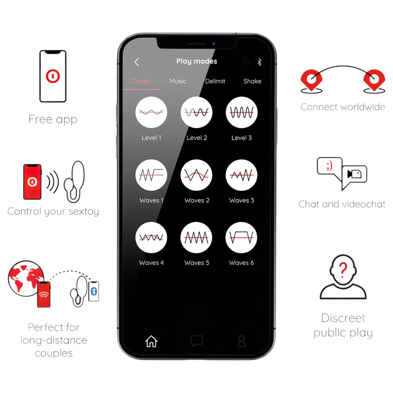 Oninder Tokyo - okos vibrációs tojás (fekete)