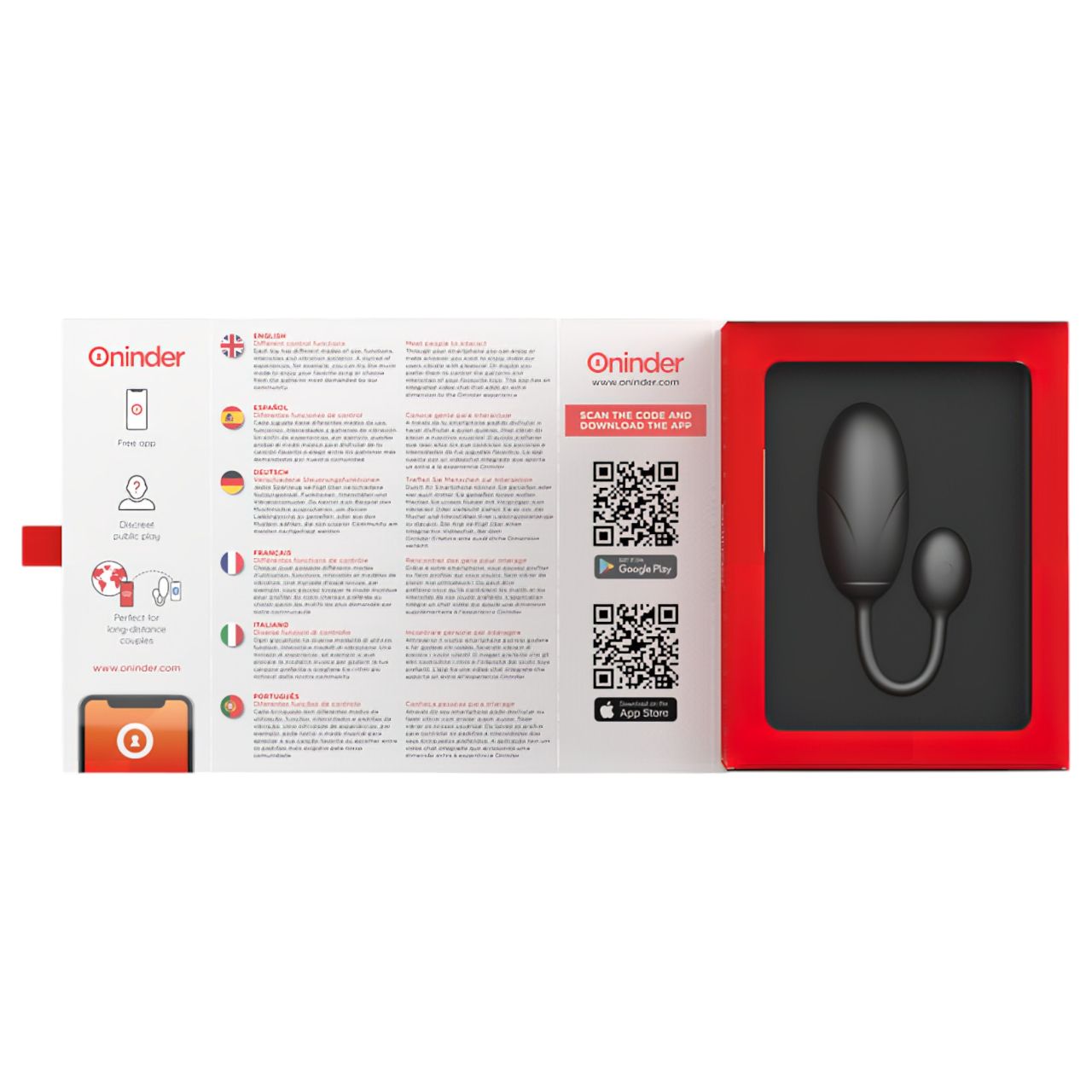 Oninder Tokyo - okos vibrációs tojás (fekete)