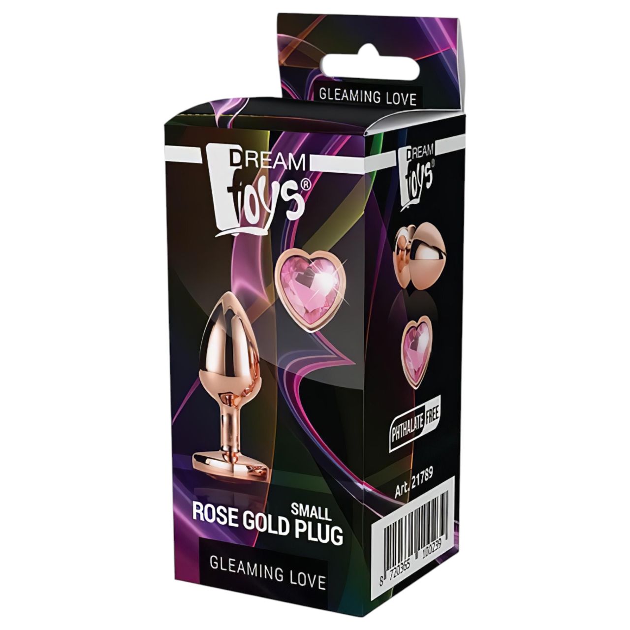 Gleaming Love - alumínium anál plug szív alakú kővel (rózsaarany) Gleaming Love - alumínium anál plug szív alakú kővel (rózsaarany)