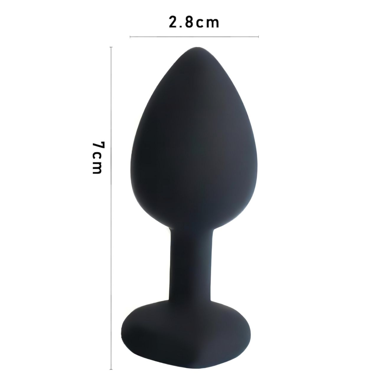 Sunfo - szilikon anál plug szív alakú kék kővel (fekete) Sunfo - szilikon anál plug szív alakú kék kővel (fekete)
