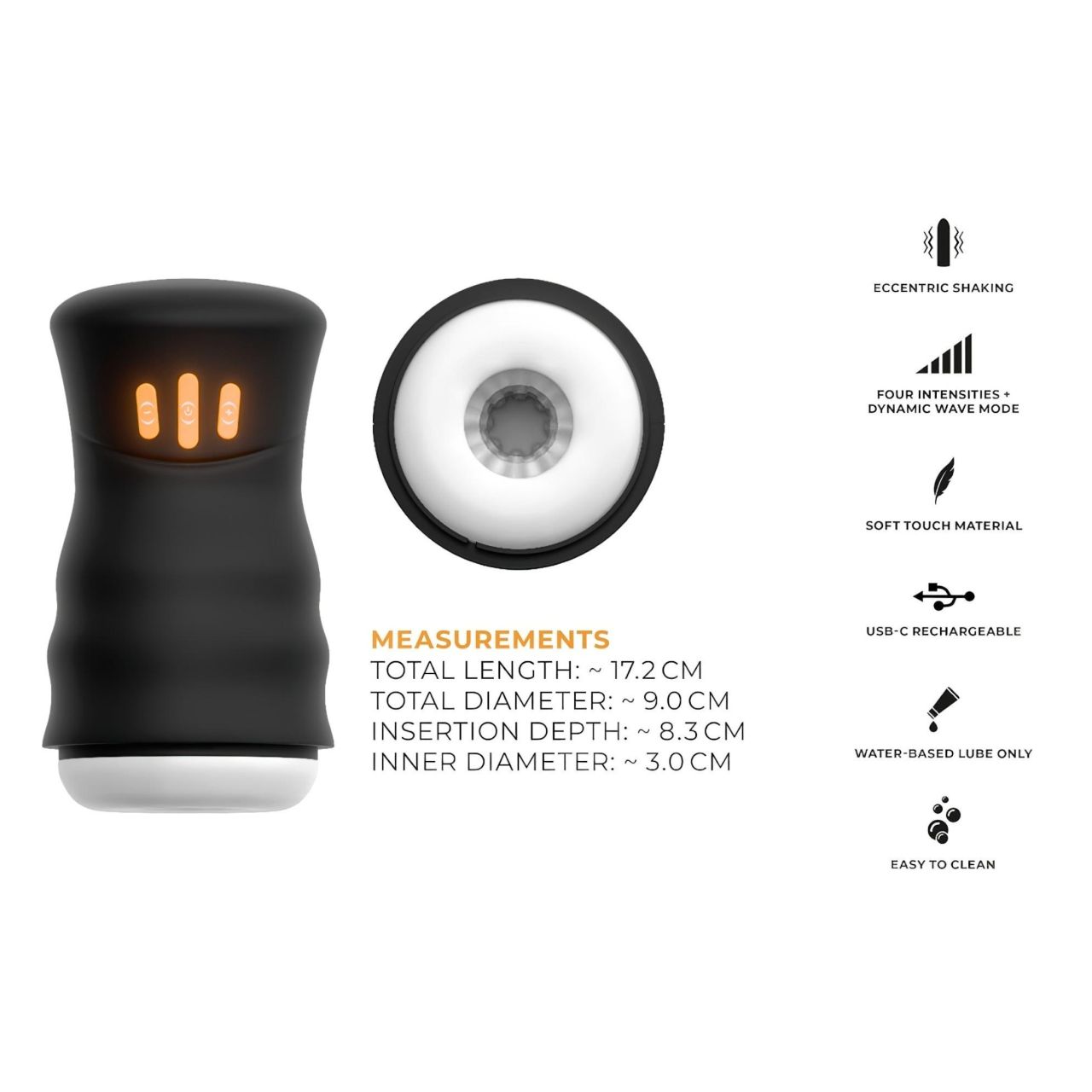 You2Toys Gyro - forgó, rezgő maszturbátor (fekete)