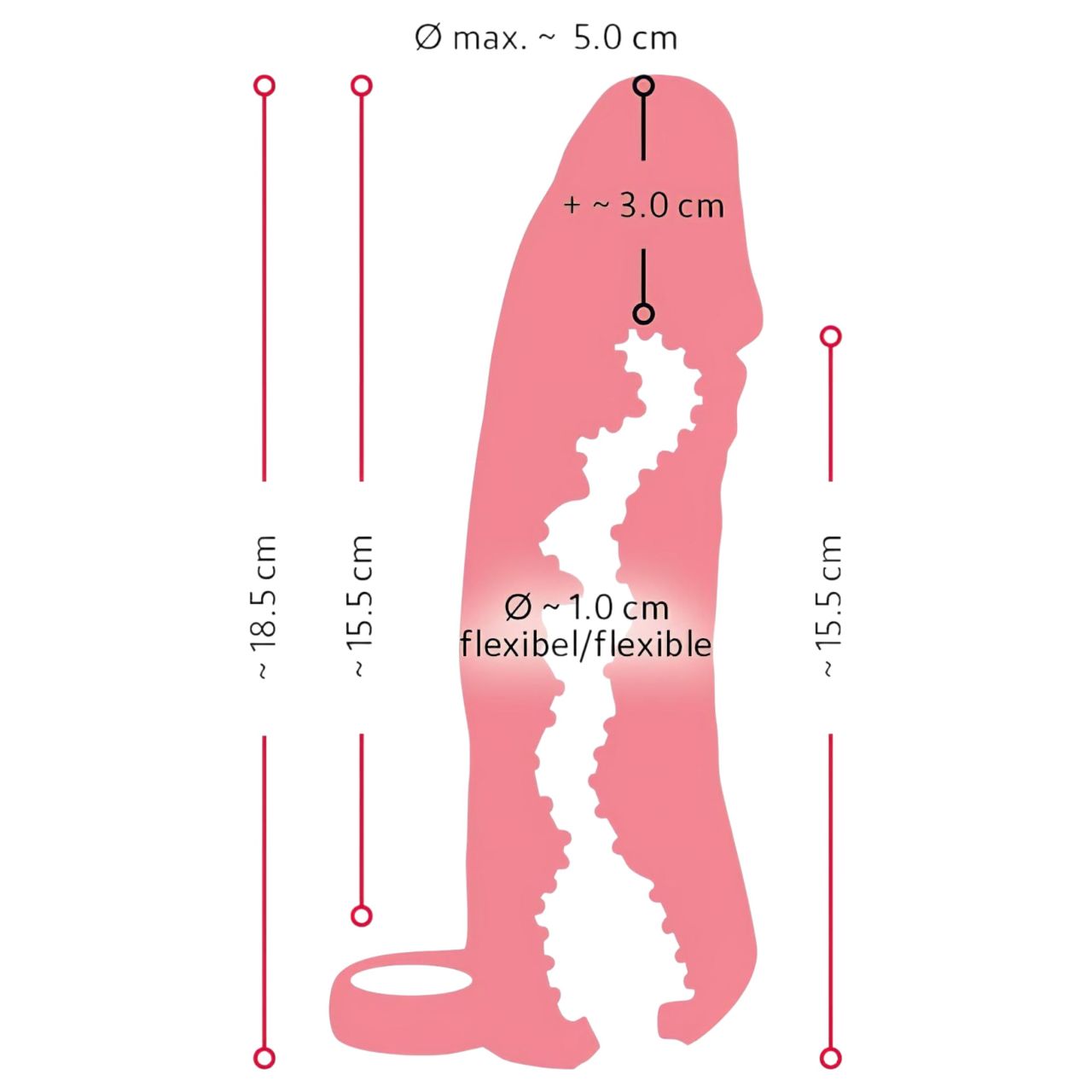 Nature Skin - péniszköpeny és műpunci - 18 cm (testszínű) Nature Skin - péniszköpeny és műpunci - 18 cm (testszínű)