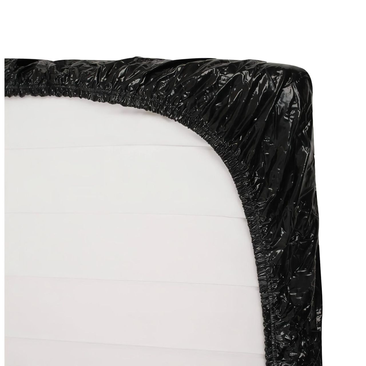 Lakk lepedő - gumis - 220x220cm (fekete)
