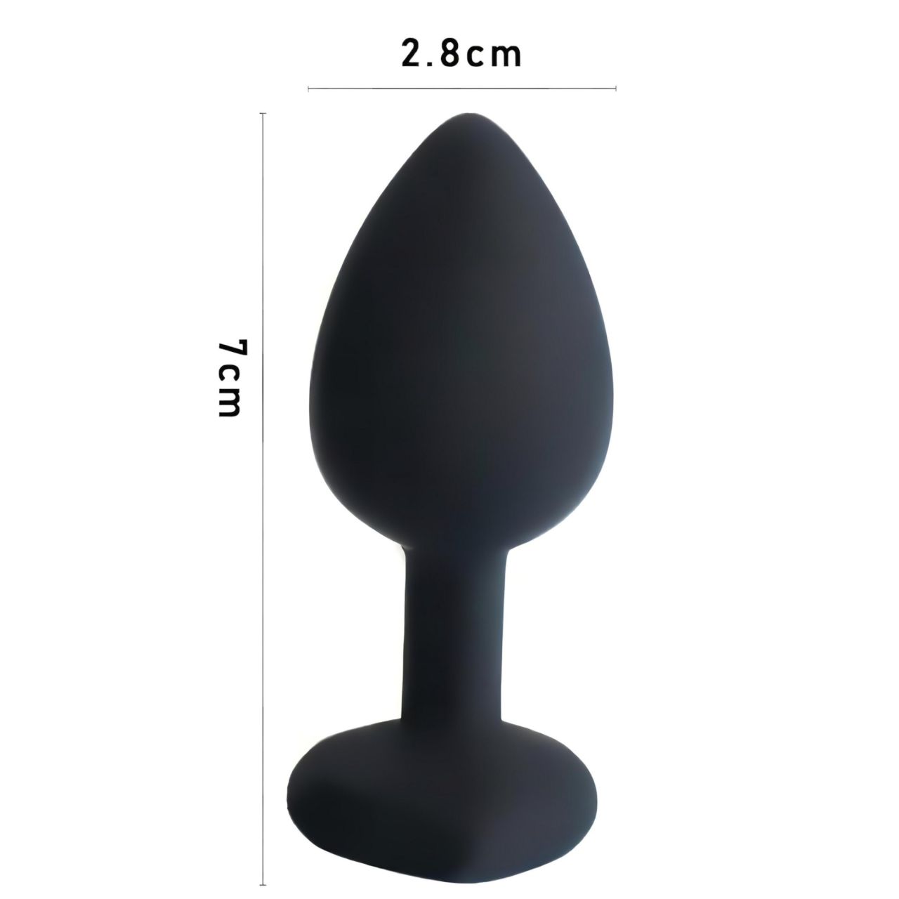 Sunfo - szilikon anál plug szív alakú kővel (fekete-lila) Sunfo - szilikon anál plug szív alakú kővel (fekete-lila)