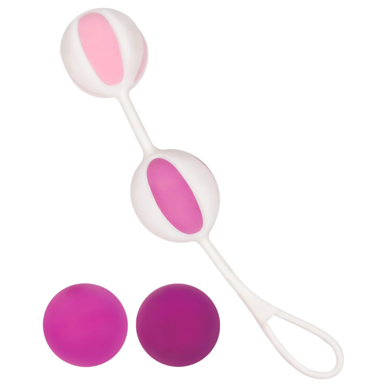 / Geisha Balls 2 - variálható gésagolyó szett (pink-fehér)