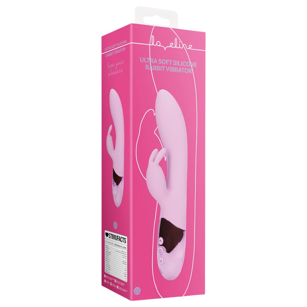 Loveline - akkus, nyuszis csiklókaros vibrátor (pink) Loveline - akkus, nyuszis csiklókaros vibrátor (pink)