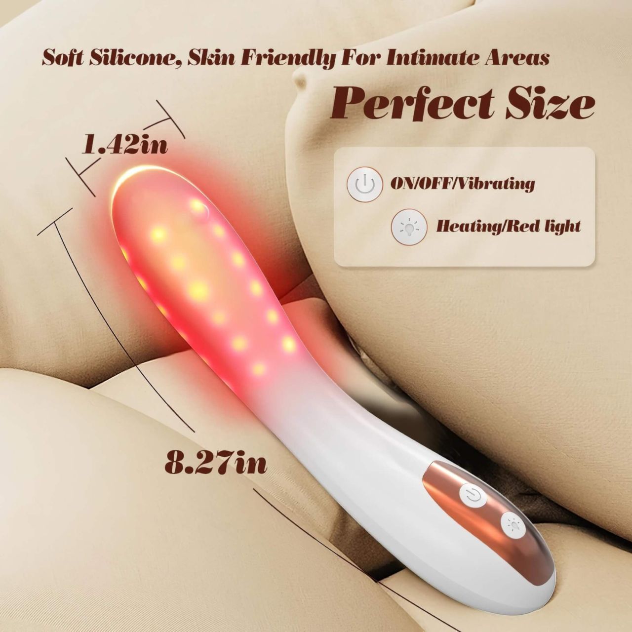 IntiGlow - Hüvelyfiatalító LED G-pont vibrátor (fehér) - IntiGlow - Hüvelyfiatalító LED G-pont vibrátor (fehér) -