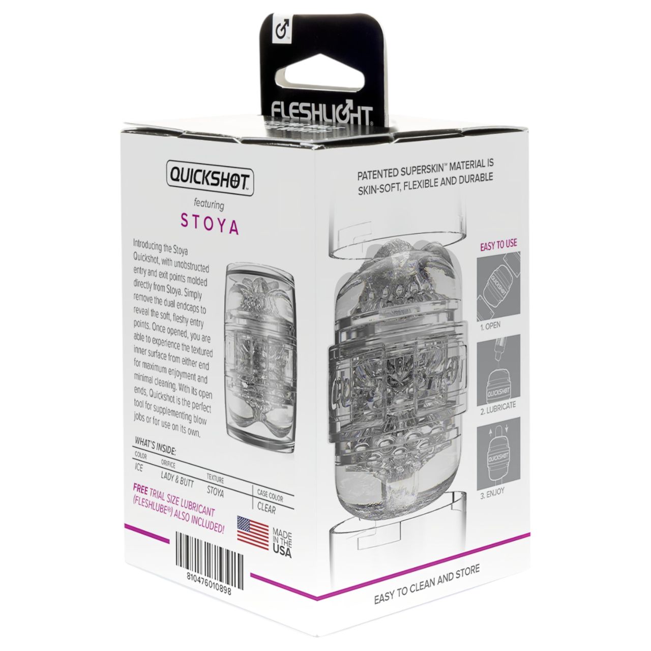 Fleshlight Quickshot Stoya - utazó maszturbátor (átlátszó)