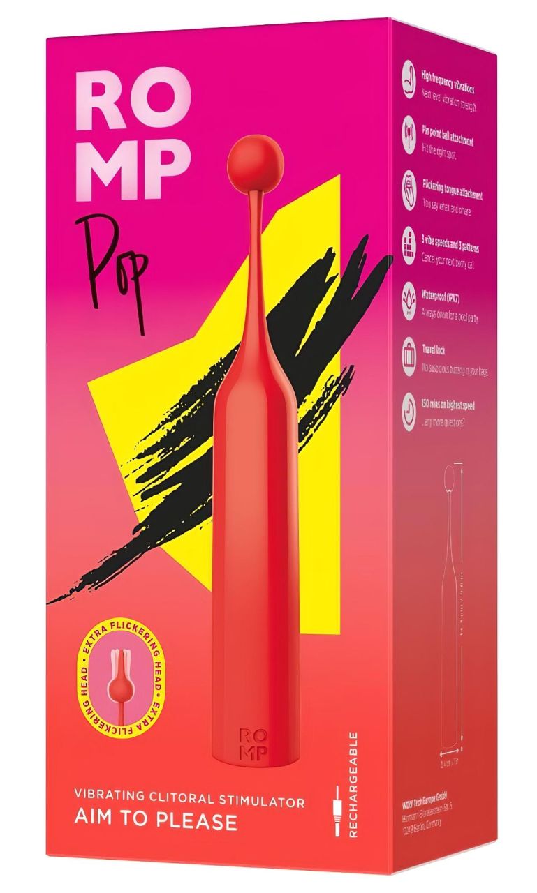 ROMP Pop - mini csikló vibrátor (piros)