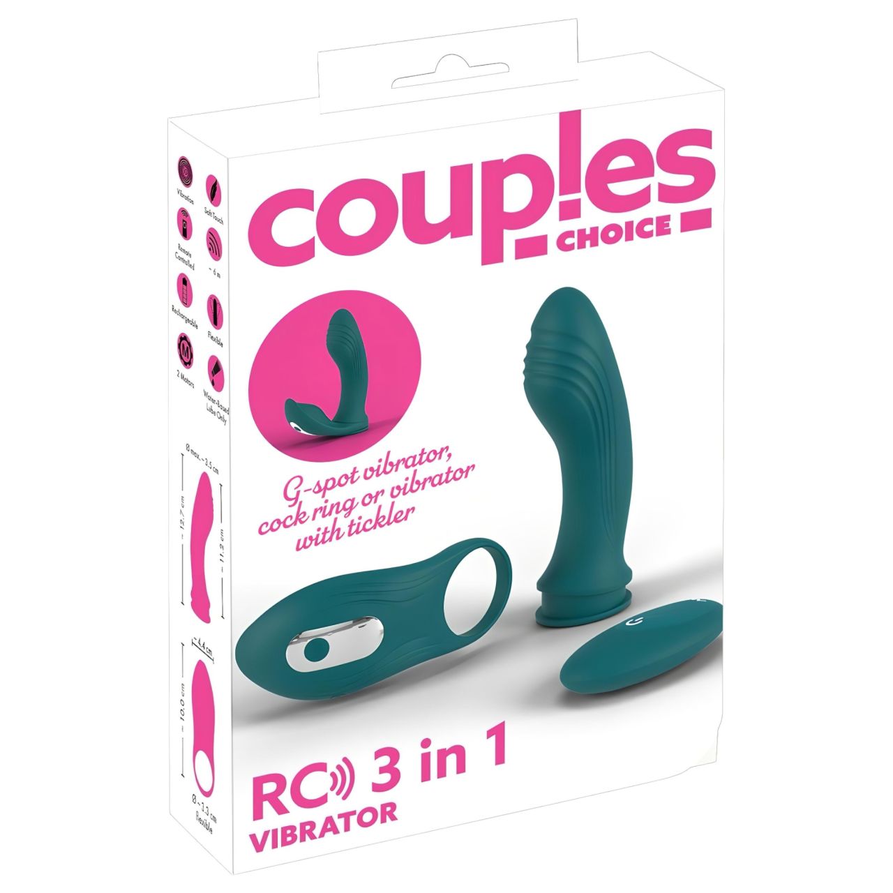 Couples Choice - 3in1 variálható vibrátor (türkiz) Couples Choice - 3in1 variálható vibrátor (türkiz)
