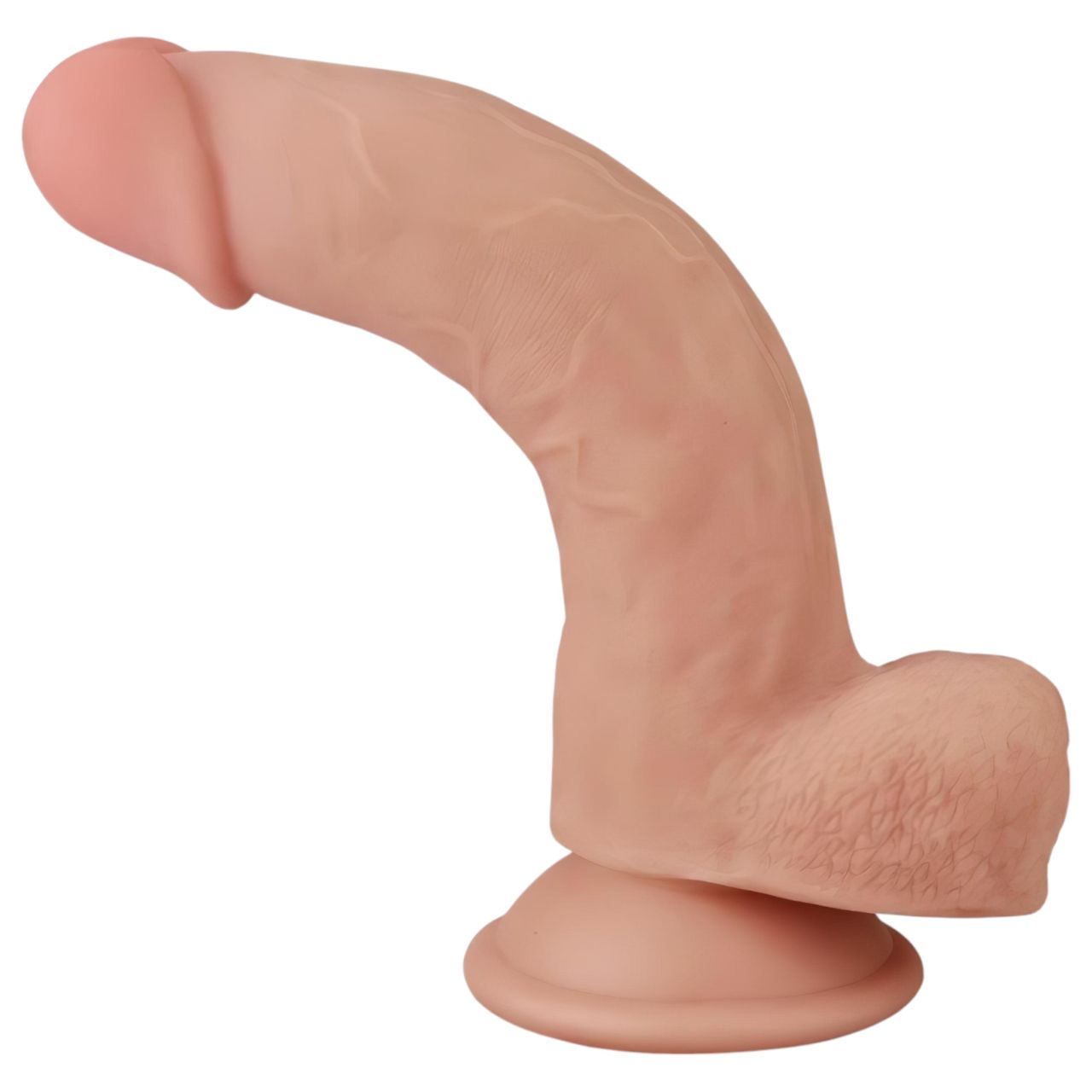 Lovetoy Sliding-Skin - kétrétegű dildó - 21 cm (testszínű)