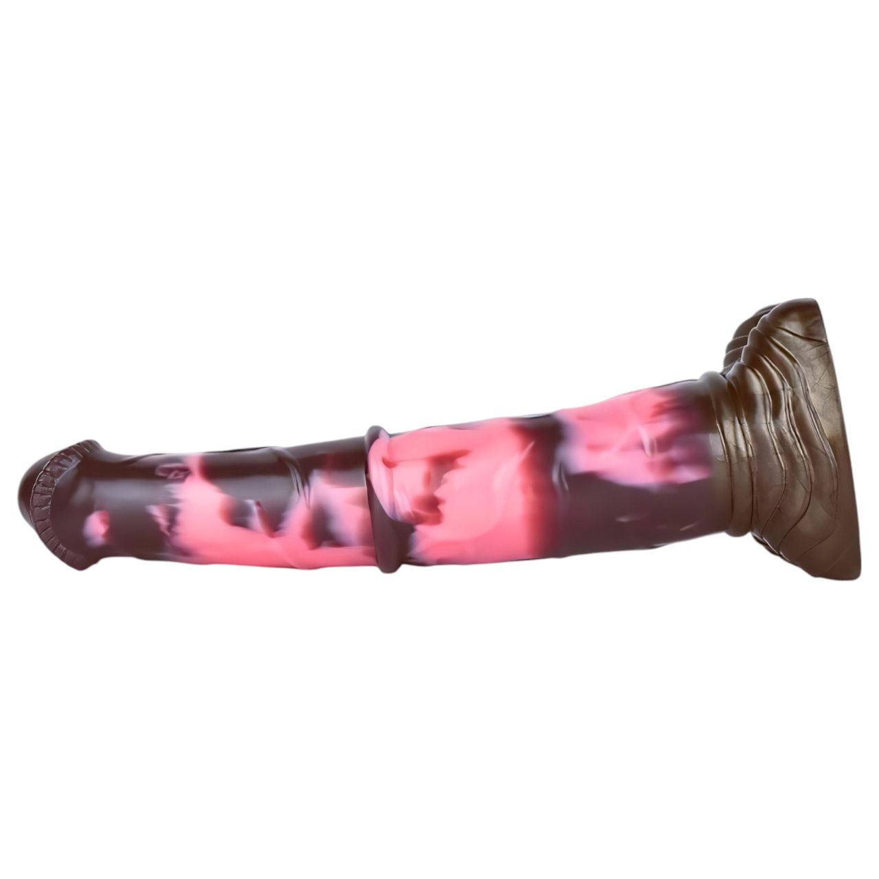 Bad Horse - szilikon ló pénisz dildó - 24cm (barna-pink)