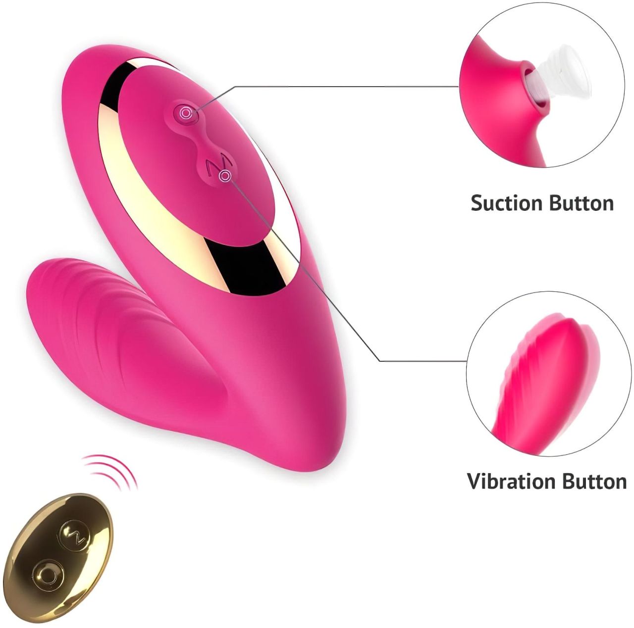 Tracy's Dog 2 - léghullámos 2in1 vibrátor (pink) Tracy's Dog 2 - léghullámos 2in1 vibrátor (pink)