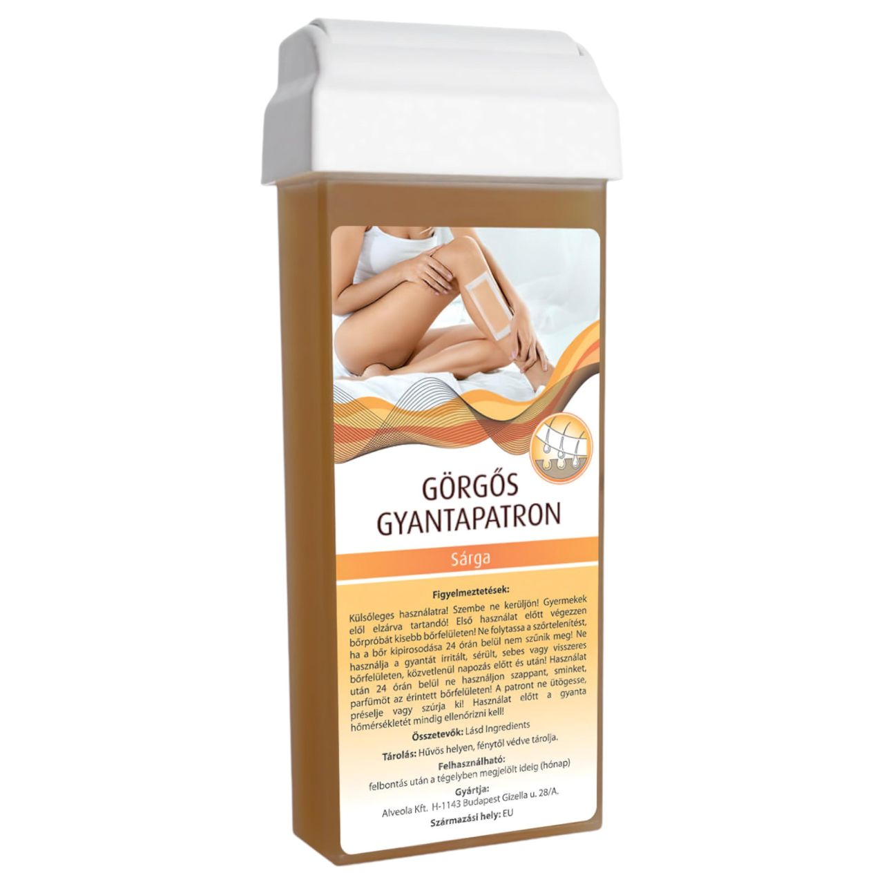 Görgős gyanta patron - széles görgőfejjel (100ml) - sárga Görgős gyanta patron - széles görgőfejjel (100ml) - sárga