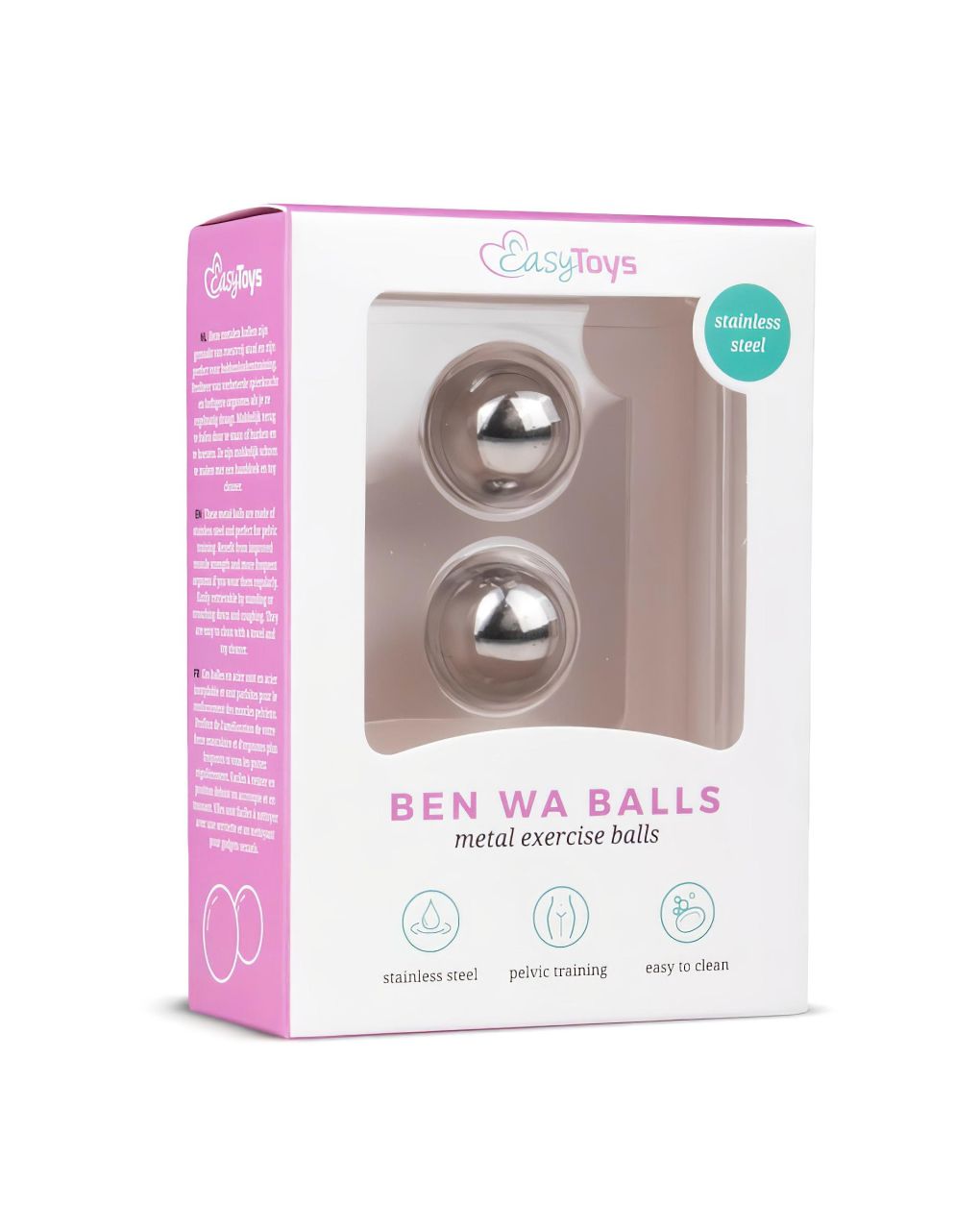 Easytoys Ben Wa - acél gésagolyó - ezüst (19mm)