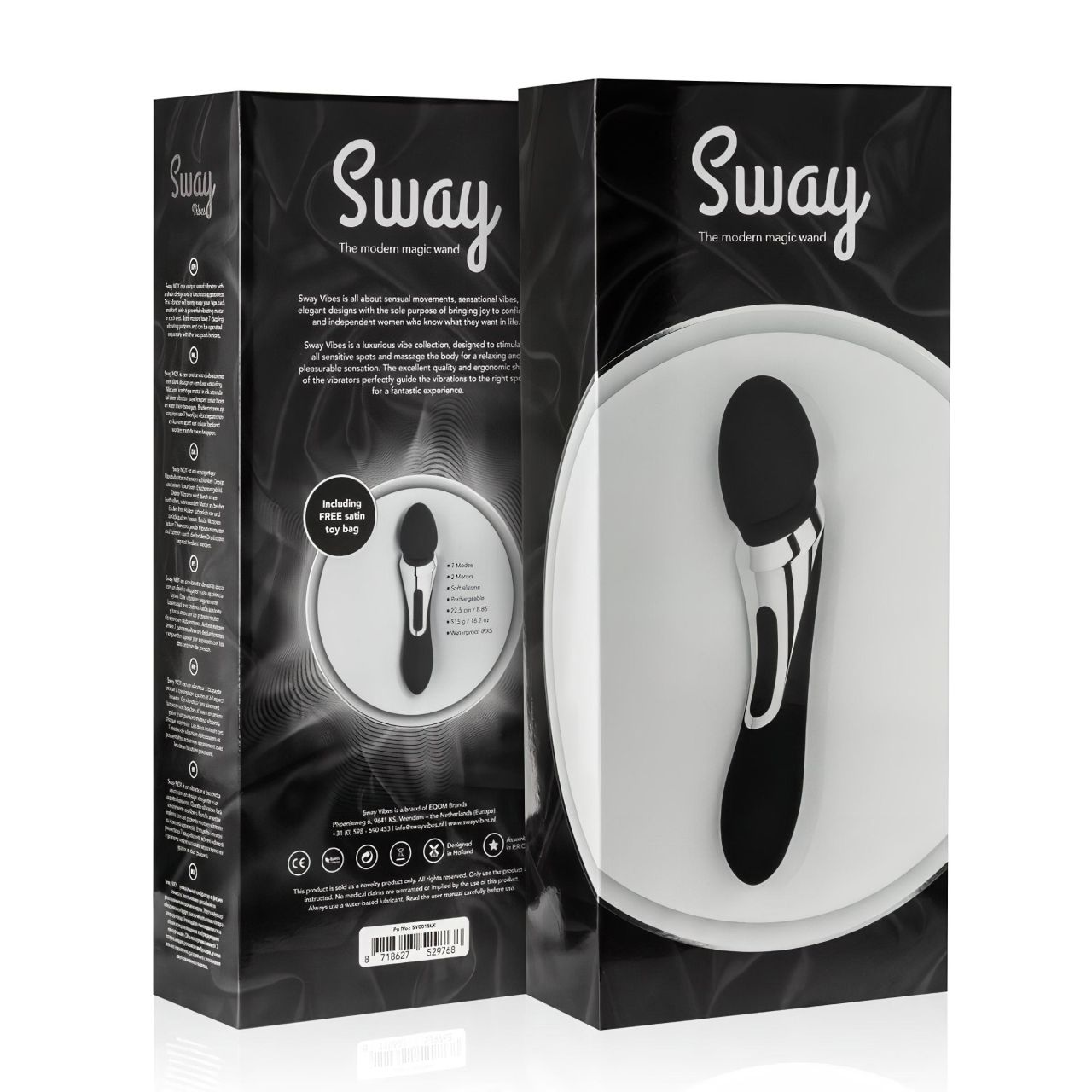 Sway No.1 Wand - akkus, 2in1 masszírozó vibrátor (fekete) Sway No.1 Wand - akkus, 2in1 masszírozó vibrátor (fekete)
