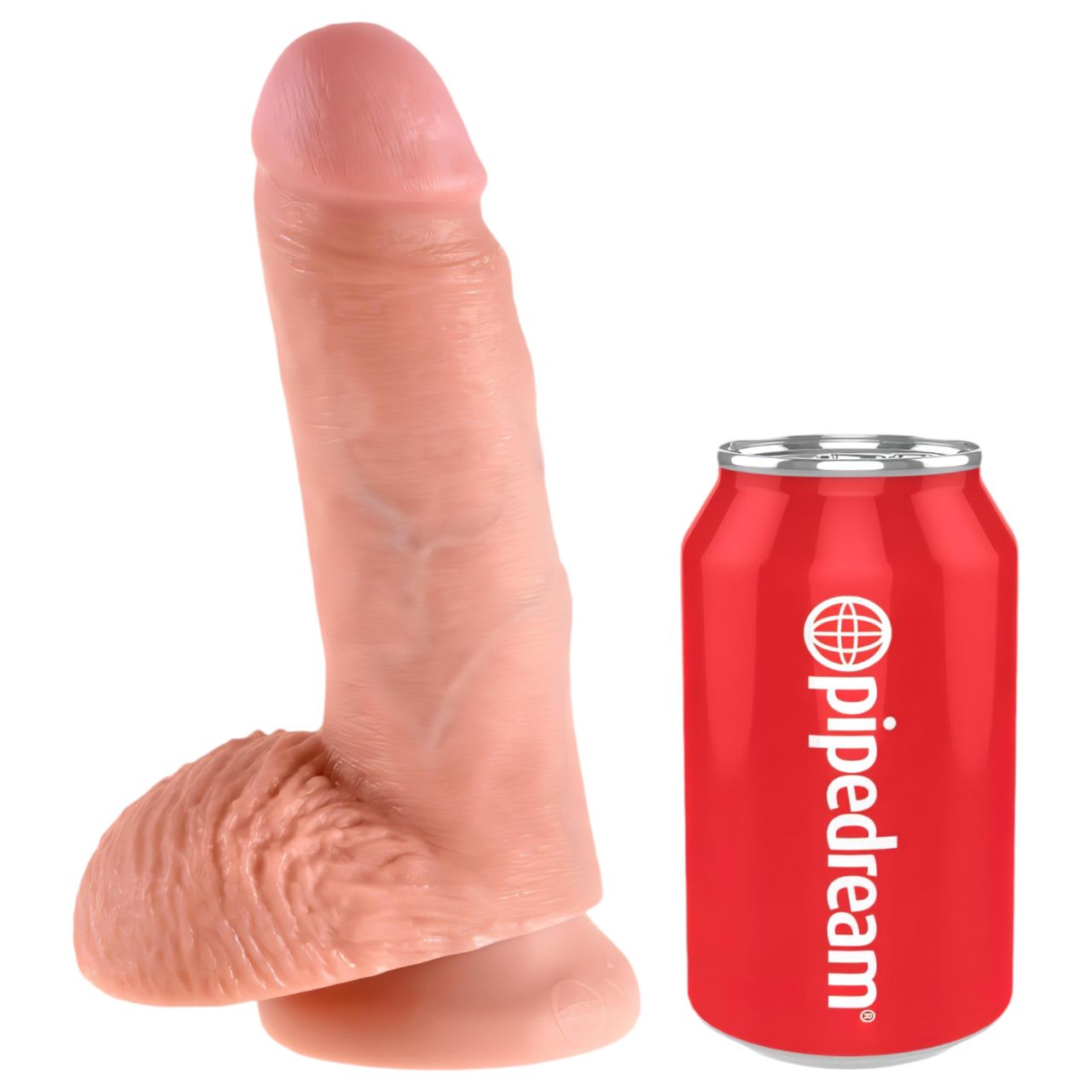 King Cock 7 herés dildó (18 cm) - natúr King Cock 7 herés dildó (18 cm) - natúr