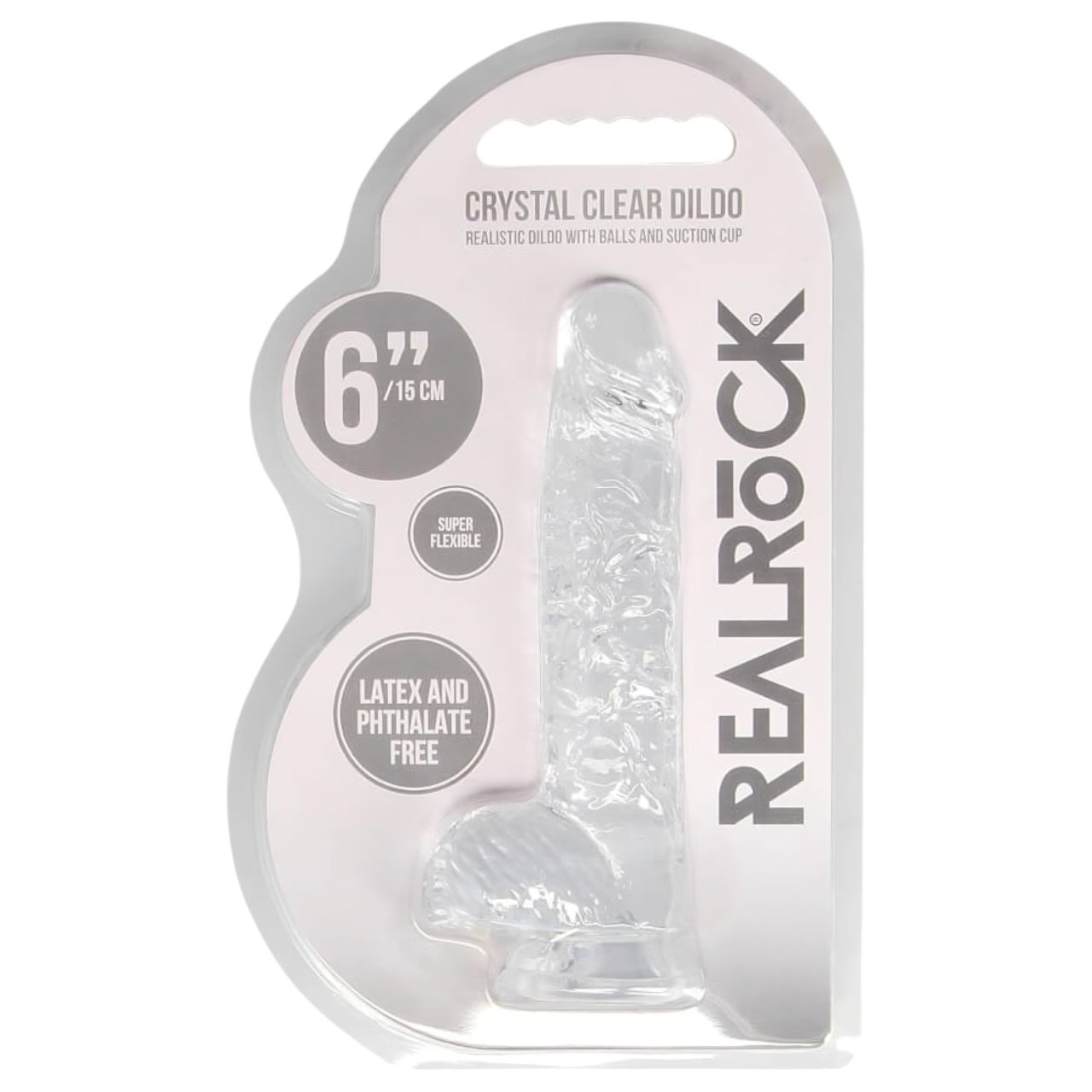 REALROCK - átlátszó élethű dildó - átlátszó (15cm) REALROCK - átlátszó élethű dildó - átlátszó (15cm)