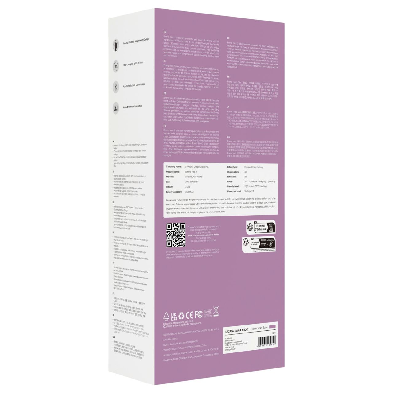 Svakom Emma Neo 2 - okos masszírozó vibrátor (lila) Svakom Emma Neo 2 - okos masszírozó vibrátor (lila)