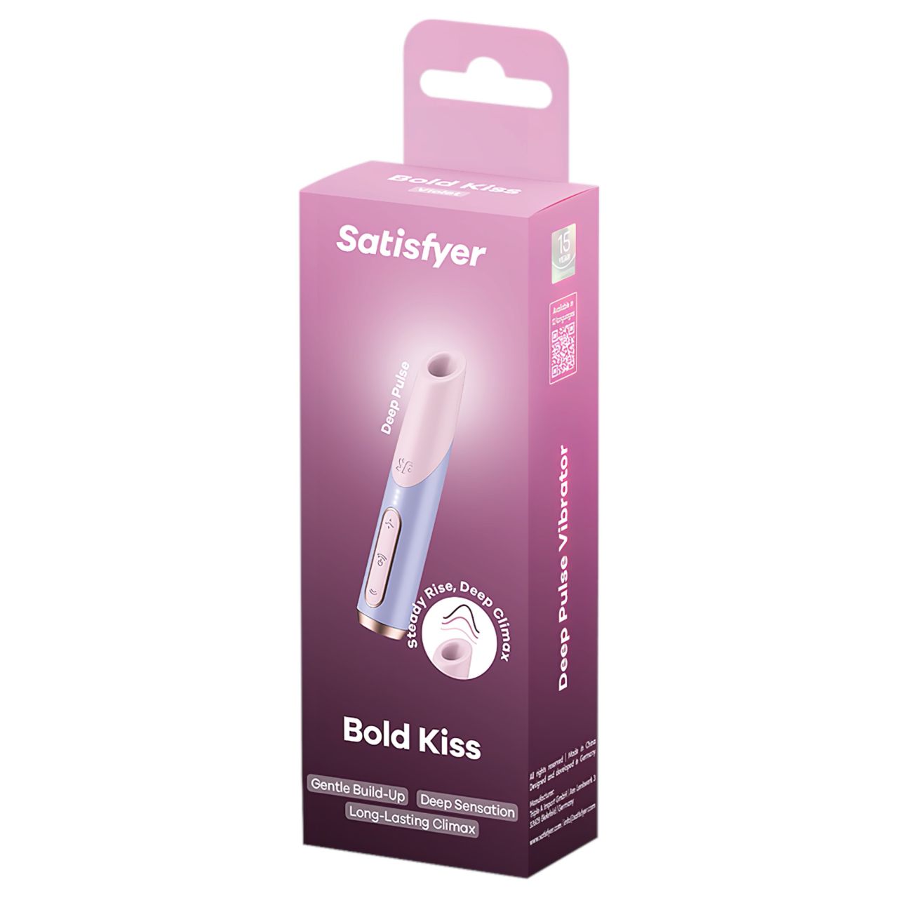 Satisfyer Bold Kiss - léghullámos rúzs vibrátor (rózsaszín)