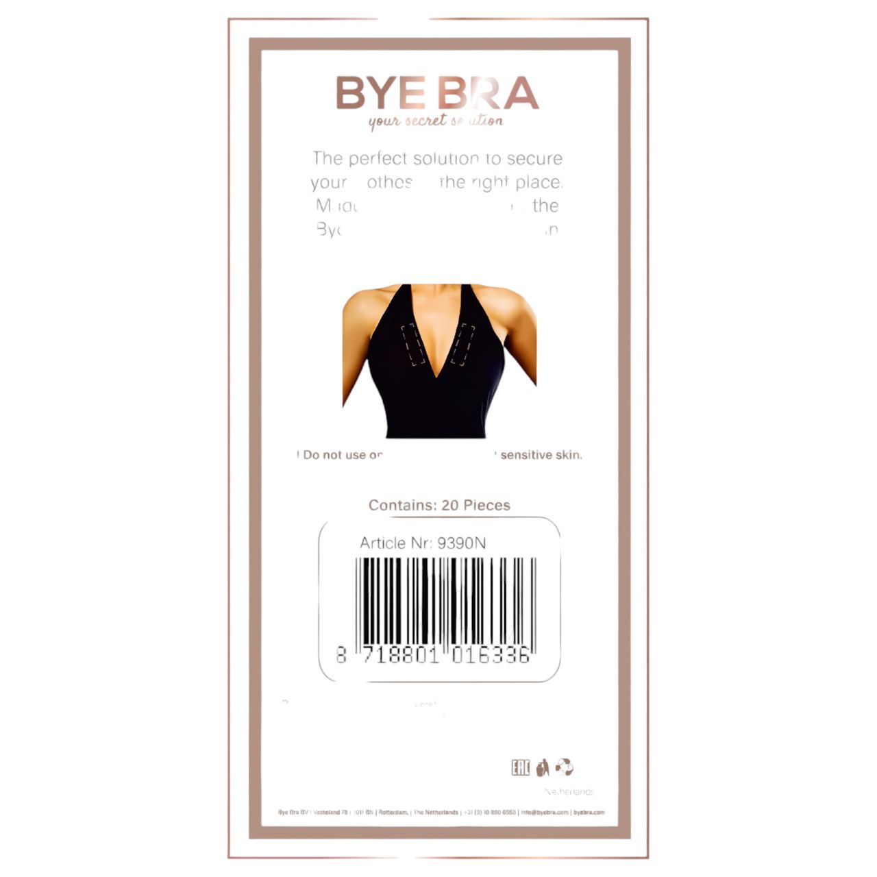 Bye Bra - kétoldalas ruharögzítő szalag (20db) Bye Bra - kétoldalas ruharögzítő szalag (20db)