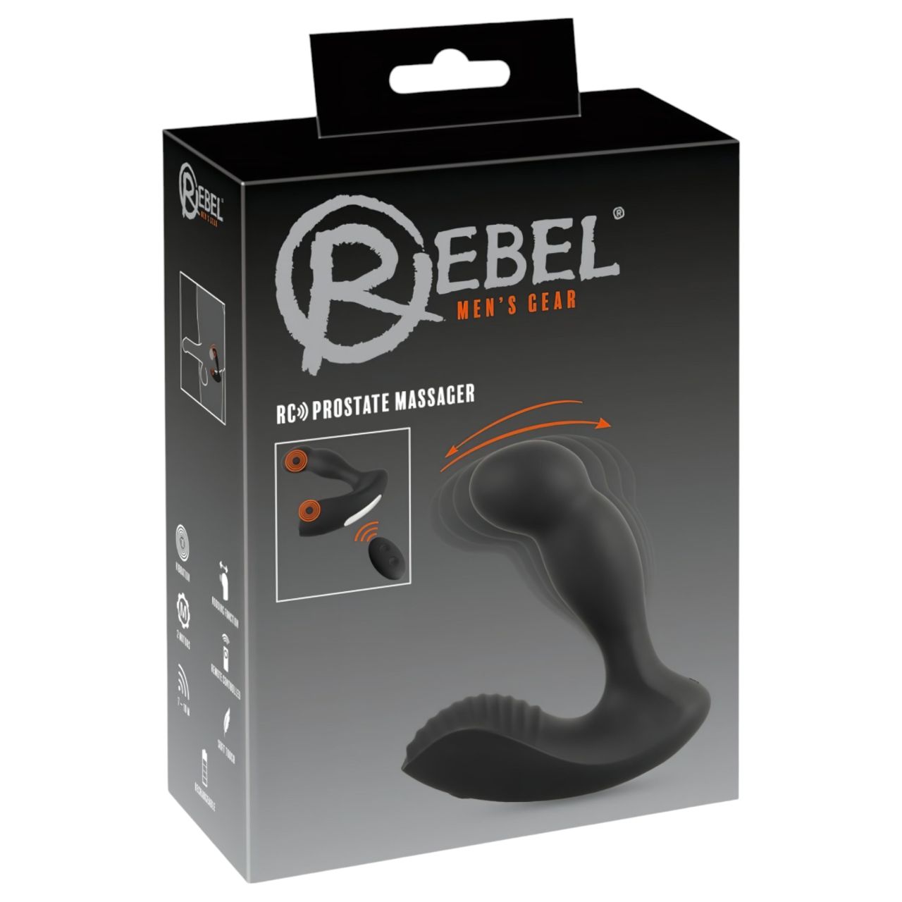 Rebel - akkus, távirányítós prosztata vibrátor (fekete)