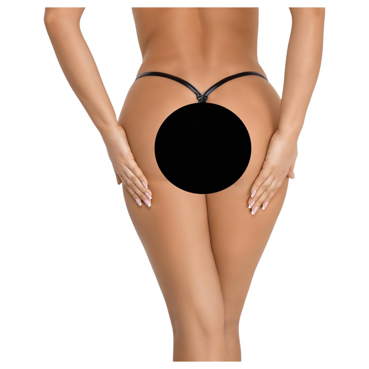 Noir - fényes hatású tanga (fekete) Noir - fényes hatású tanga (fekete)