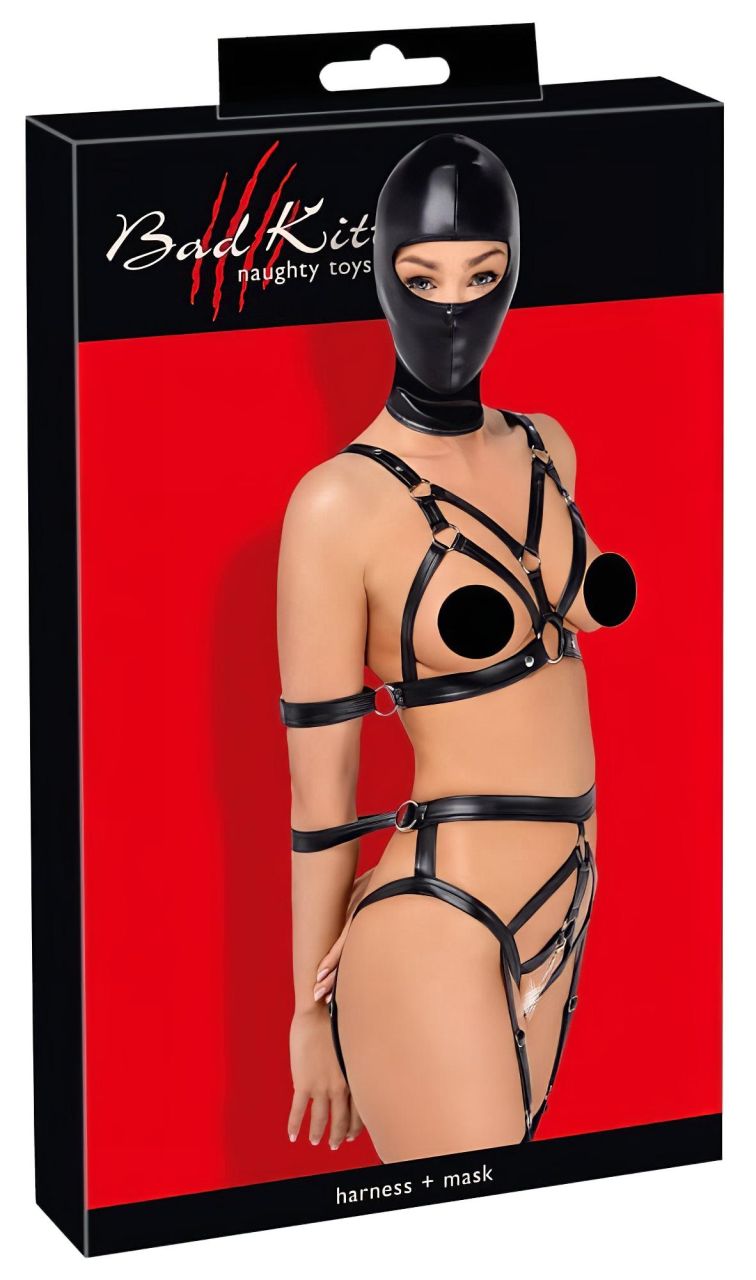 Bad Kitty - testhám szett és maszk (fekete) Bad Kitty - testhám szett és maszk (fekete)