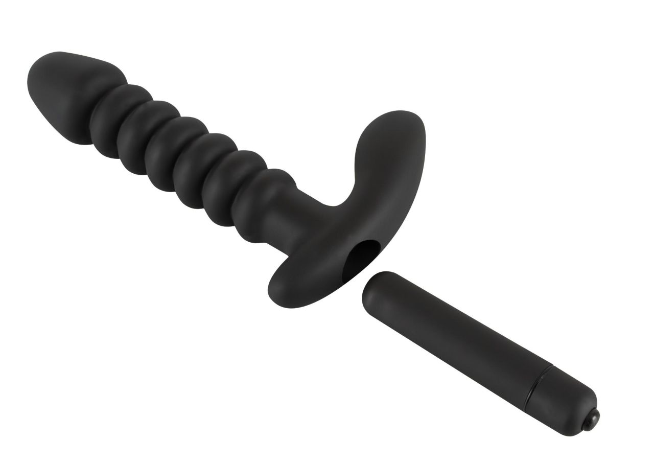 Black Velvets redős vibrátor - közepes (fekete) Black Velvets redős vibrátor - közepes (fekete)