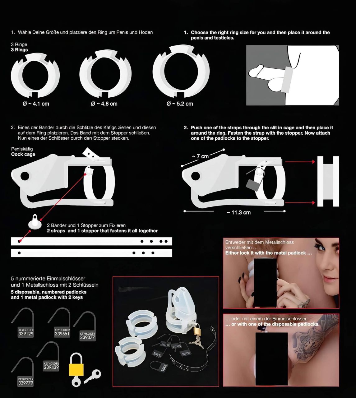 You2Toys - Peniscage - szilikon pénisz ketrec (fehér)