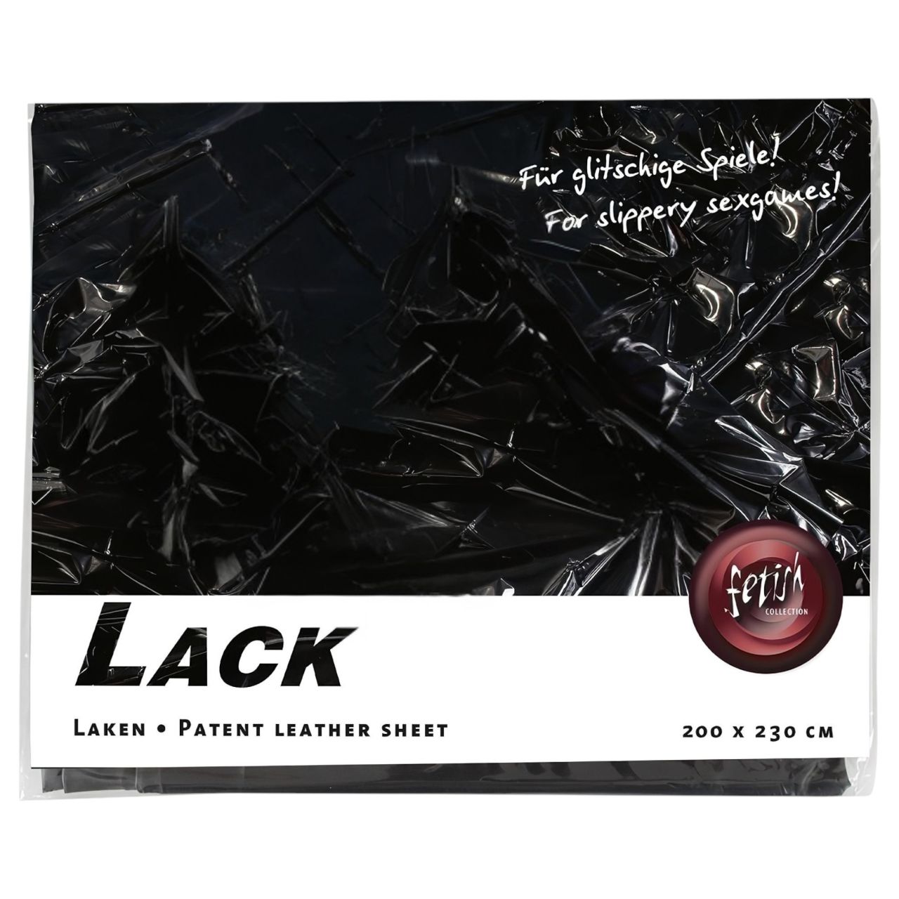 Lakk lepedő - 200x230cm (fekete)