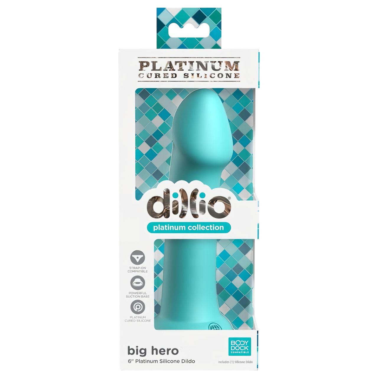 Dillio Big Hero - tapadókorongos dildó (17cm) - türkiz Dillio Big Hero - tapadókorongos dildó (17cm) - türkiz