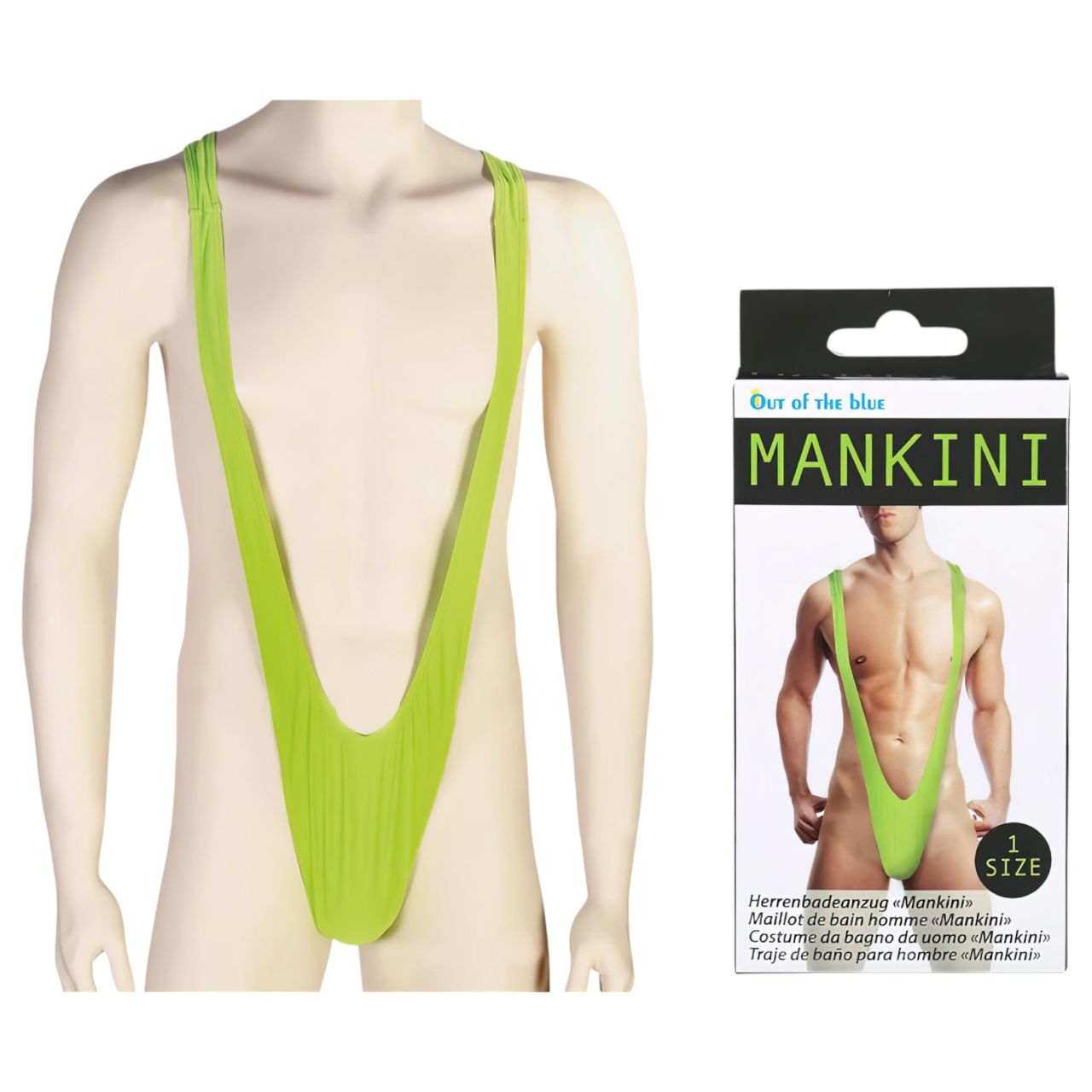 Out of The blue - mankini, férfi sling fürdőruha (zöld)