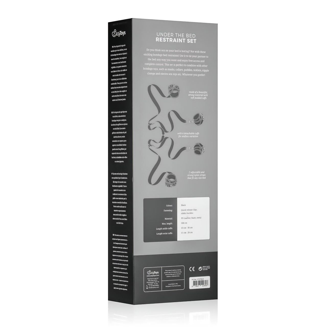 Easytoys - ágyhoz kötöző szett (fekete) Easytoys - ágyhoz kötöző szett (fekete)