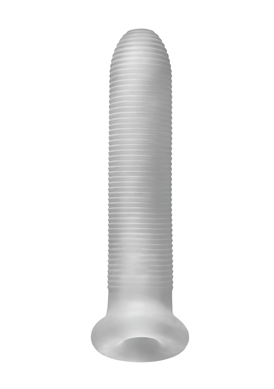 Fat Boy Micro Ribbed - péniszköpeny (19cm) - fehér Fat Boy Micro Ribbed - péniszköpeny (19cm) - fehér