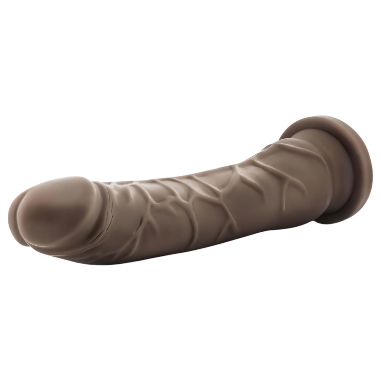 Dr. Skin 8,5 - tapadókorongos élethű dildó - barna (20,5cm)