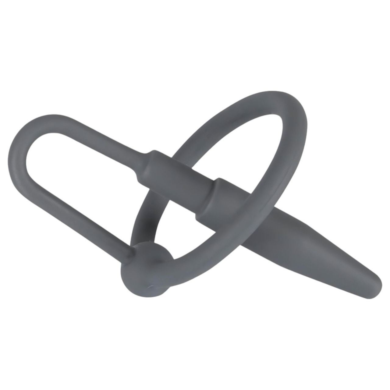 Penisplug - szilikon makkgyűrű kúpos dilátorral (szürke) Penisplug - szilikon makkgyűrű kúpos dilátorral (szürke)