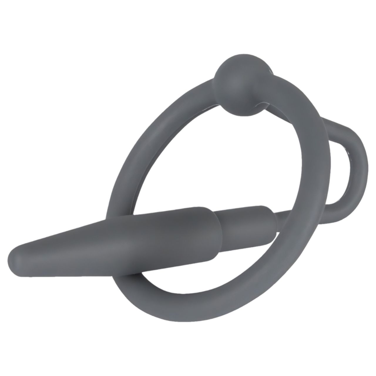 Penisplug - szilikon makkgyűrű kúpos dilátorral (szürke) Penisplug - szilikon makkgyűrű kúpos dilátorral (szürke)