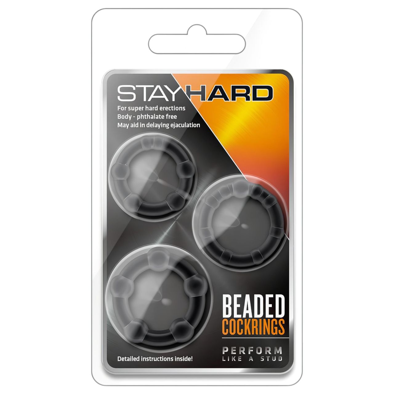 Stay Hard - péniszgyűrű szett (fekete) Stay Hard - péniszgyűrű szett (fekete)