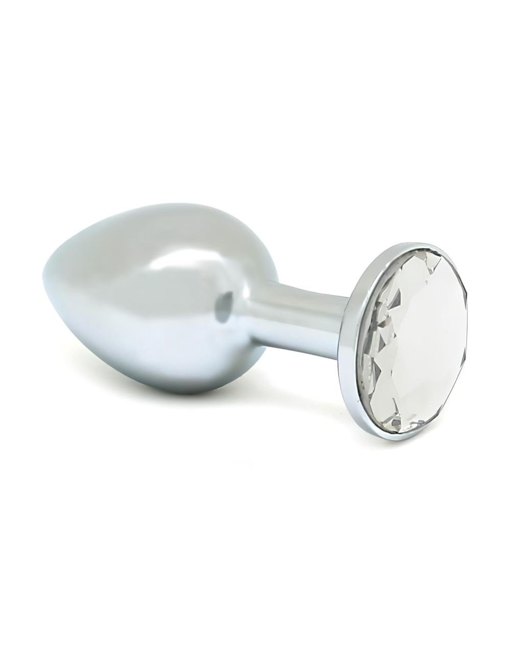 Rimba XS - átlátszó köves, fém anál plug (ezüst) Rimba XS - átlátszó köves, fém anál plug (ezüst)