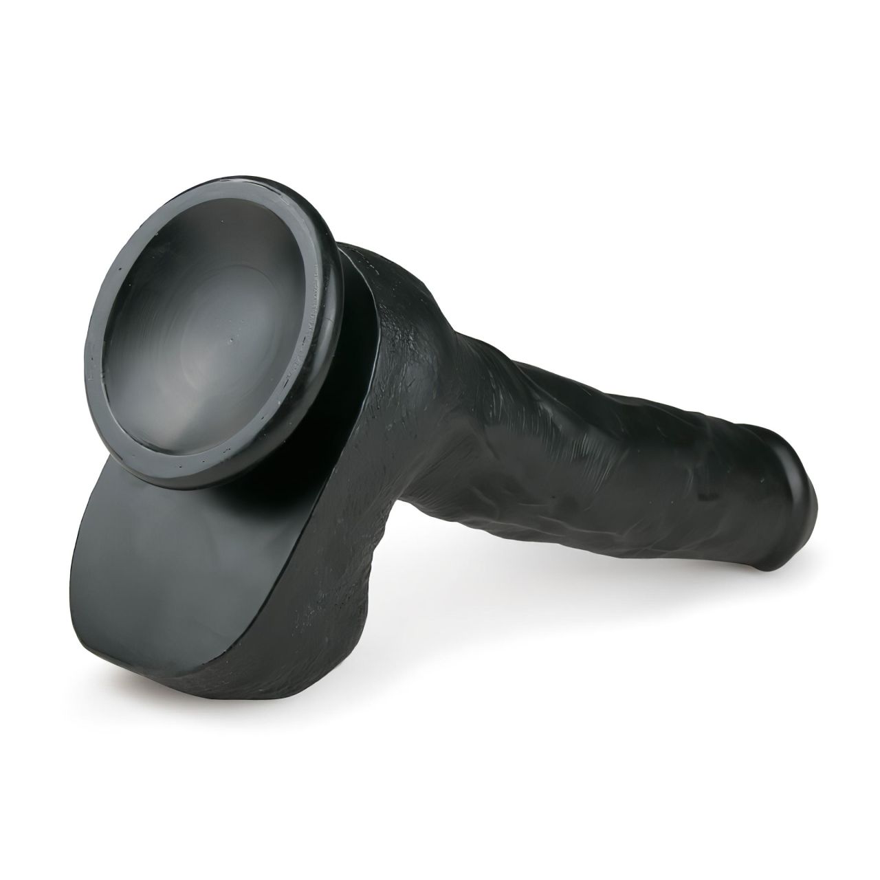 Easytoys - tapadókorongos, herés nagy dildó (29,5cm) - fekete Easytoys - tapadókorongos, herés nagy dildó (29,5cm) - fekete
