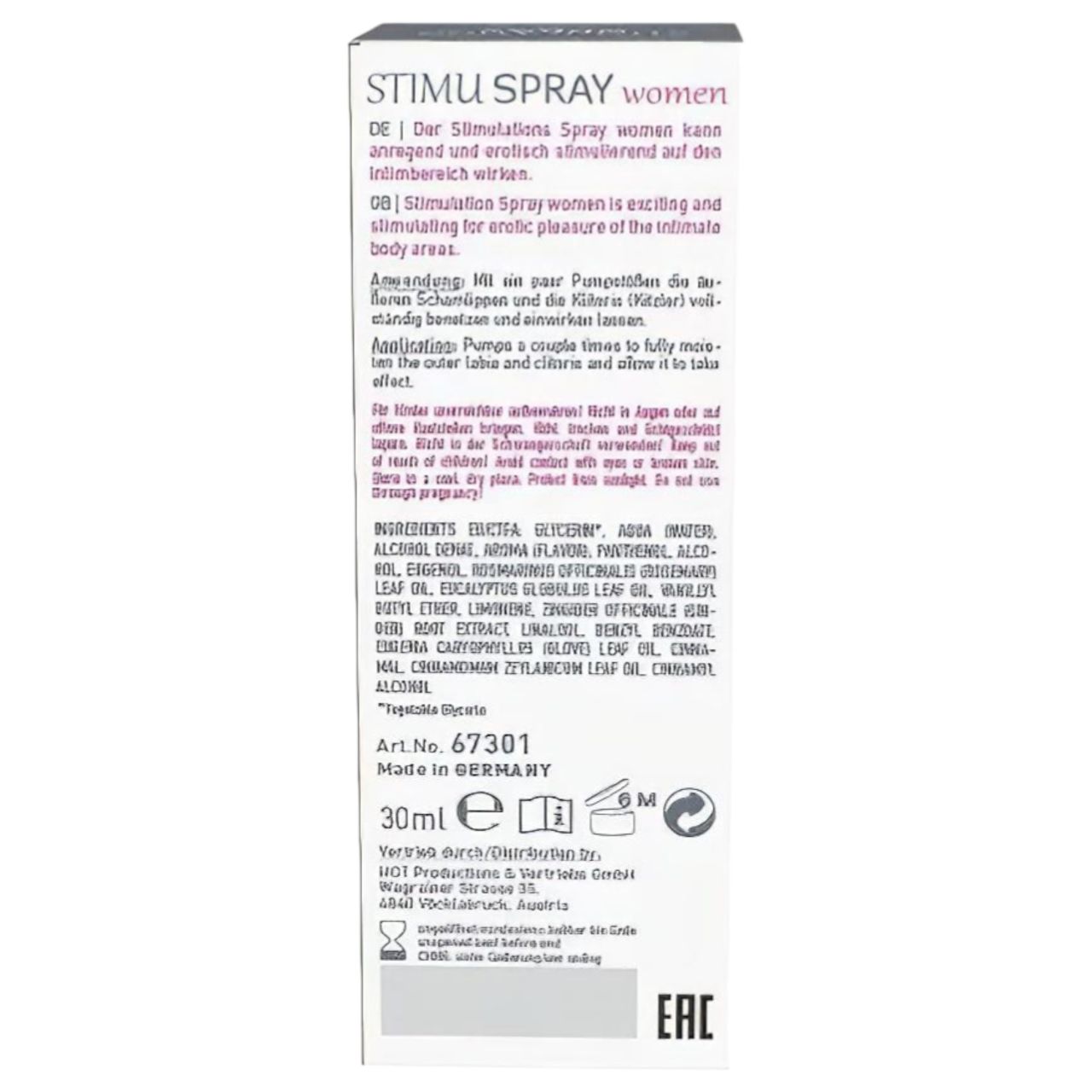 HOT Shiatsu Joyful - stimuláló spray nőknek (30ml) HOT Shiatsu Joyful - stimuláló spray nőknek (30ml)