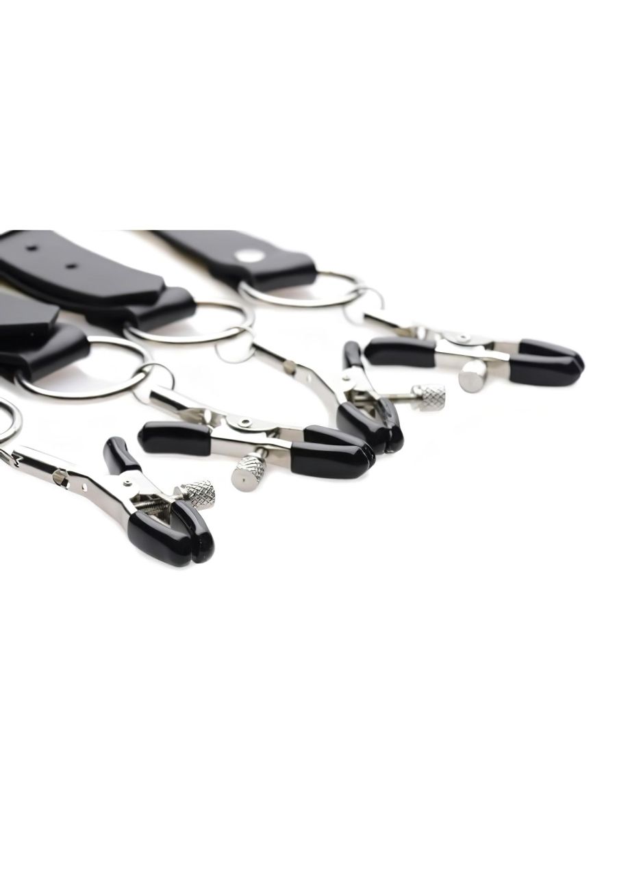 XR Brands - szeméremajak-széthúzó csipeszek (fekete) XR Brands - szeméremajak-széthúzó csipeszek (fekete)