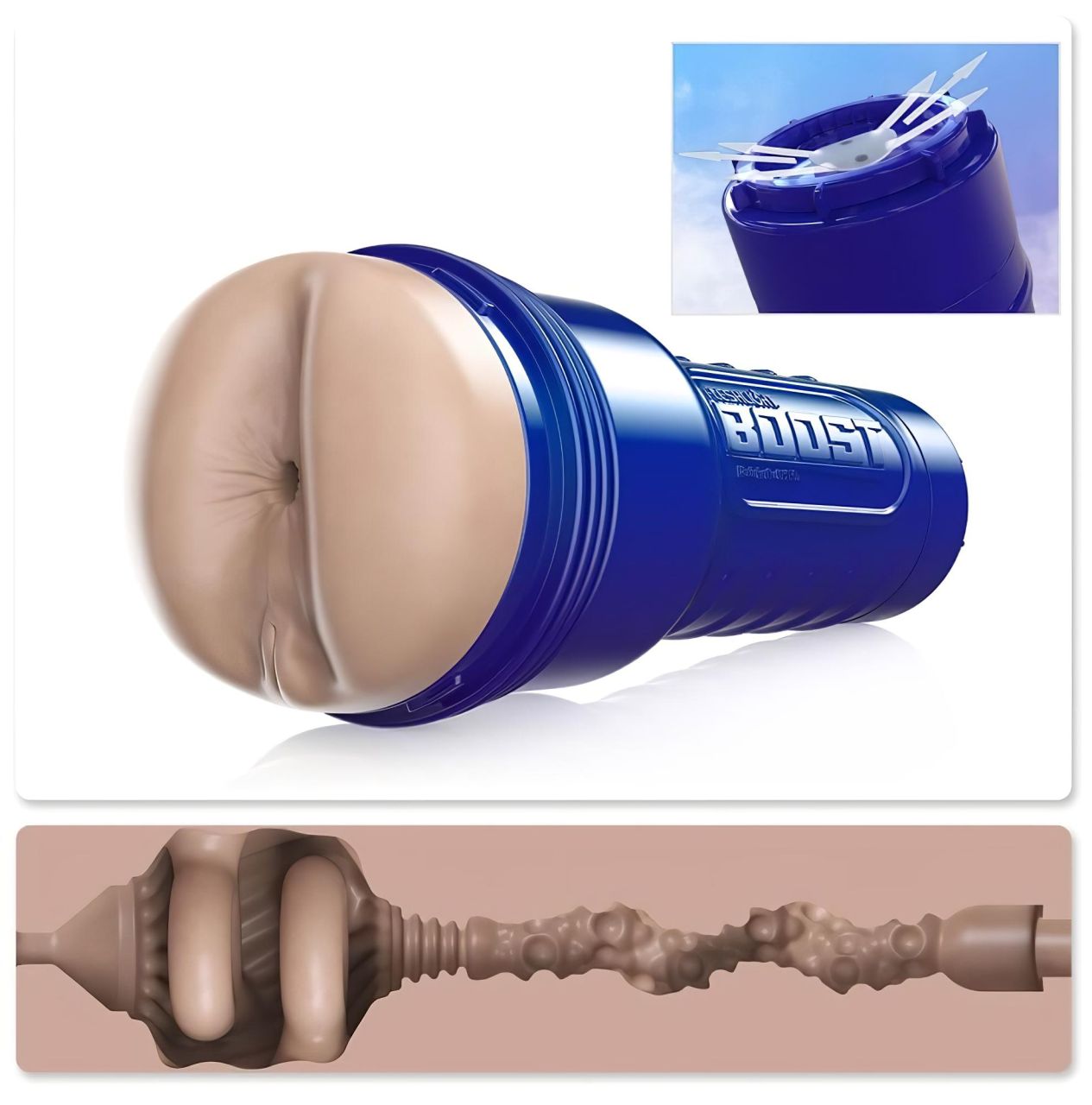 Fleshlight Boost Blast - élethű popsi maszturbátor (natúr) Fleshlight Boost Blast - élethű popsi maszturbátor (natúr)