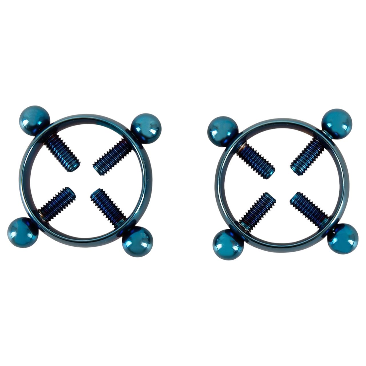 Bad Kitty - csavaros mellbimbó ékszer (kör) - kék Bad Kitty - csavaros mellbimbó ékszer (kör) - kék